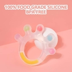 Haakaa Large-Palm Baby Teething Toys, Food Grade Silicone Teethers for Babies 0-6 Months/6-12 Months, BPA Free Teething Relief Baby Chew Toys - Image 3