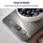 Etekcity Food Kitchen Scale, Digital Grams and Ounces for Weight Loss, Baking, Cooking, Keto and Meal Prep, LCD Display, Medium, 304 Stainless Steel - Image 14