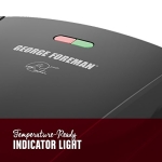 George Foreman 4-Serving Removable Plate Electric Grill and Panini Press, George Tough Non-Stick Coating, Drip Tray Catches Grease, Black - Image 9