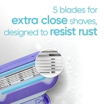 Gillette Venus Extra Smooth Swirl Razors for Women, 1 Venus Razor, 4 Razor Blade Refills, Flexiball Handle for a Close, Smooth Shave - Image 5