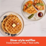 bella Flip-n-Store Belgian Waffle Maker, EverGood™ Ceramic Nonstick Coating, Fits-anywhere™ Kitchenware, Power Indicator Light & Touch Handle, 7” Wide & 1" Deep Plates, 1000 Watt, Plum - Image 5