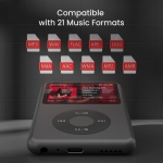 64Gb Mp3 Player with Bluetooth Y1 Portable Music Digital Players Supports Playlist Audiobook Video Nice Gadget for Kids Black - Image 5