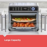 BLACK+DECKER Crisp 'N Bake Air Fryer Toaster Oven Combo, 12 in 1 Countertop Convection Oven Cooks Food Fast, Fits a Whole Pizza or 6 Toast Slices, French Doors with Stainless Steel Finish - Image 4