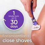 Gillette Venus Extra Smooth Swirl Razors for Women, 1 Venus Razor, 4 Razor Blade Refills, Flexiball Handle for a Close, Smooth Shave - Image 6