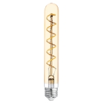 GE Lighting Vintage Amber Glass 60W Replacement LED Light Bulbs, T9, 1-Pack, Warm Candle, Dimmable Vintage Light Bulb, Medium Base (36513) - Image 3