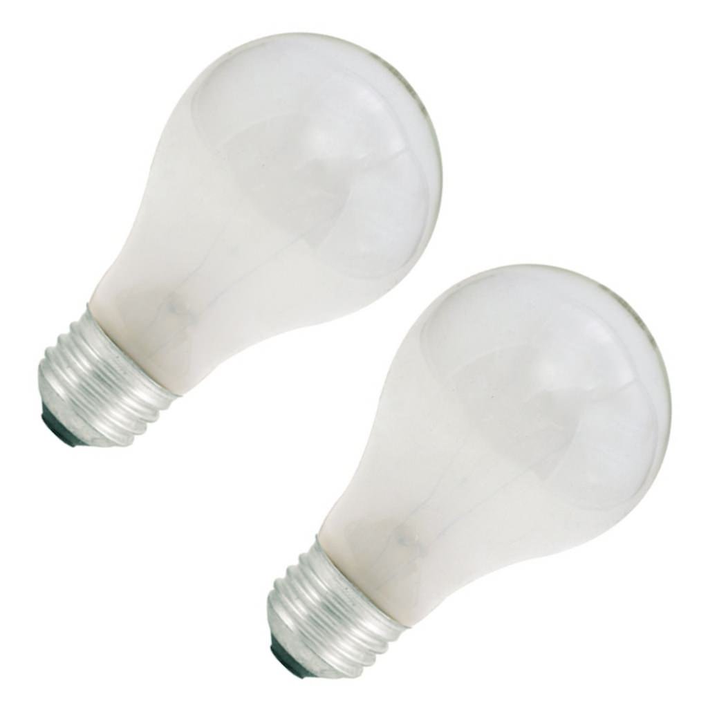 Bulbrite 25A 25-Watt 130-Volt Long Life Standard Incandescent A19 2-Pack, Frost