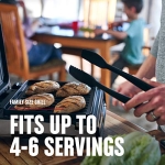 George Foreman Family Size (4-6 Servings), GRD6090B Smokeless-Digital Smart Select, Stainless Steel - Image 3