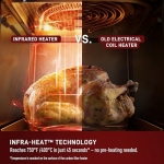 T-fal Infrared Air Fryer: 6 qt Digital Touch Screen, 7-in-1 Cooking Functions, 45-Seconds to reach 750°F on carbon fiber heater surface, No-Shake Technology, Crispy Finish, 1550W, Black - Image 9