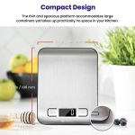 Etekcity Food Kitchen Scale, Digital Grams and Ounces for Weight Loss, Baking, Cooking, Keto and Meal Prep, LCD Display, Medium, 304 Stainless Steel - Image 9