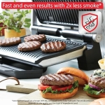 T-Fal OptiGrill Stainless Steel XL Electric Grill 6 Servings 9 Intelligent Automatic Cooking Modes 1800 Watts Nonstick Removable Plates, Dishwasher Safe, Indoor, Frozen Food - Image 4