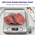 Etekcity Food Kitchen Scale, Digital Grams and Ounces for Weight Loss, Baking, Cooking, Keto and Meal Prep, LCD Display, Medium, 304 Stainless Steel - Image 11