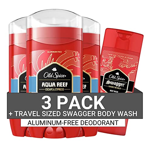 51rh3dl1Z-L.jpg Old Spice Men's Deodorant Aluminum-Free Aqua Reef, 3.0oz Pack of 3 with Travel-Sized Swagger Body Wash - Image 1