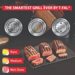 T-Fal OptiGrill Stainless Steel XL Electric Grill 6 Servings 9 Intelligent Automatic Cooking Modes 1800 Watts Nonstick Removable Plates, Dishwasher Safe, Indoor, Frozen Food - Image 7