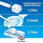 Clorox Toilet Wand Disinfecting Refills, Toilet and Bathroom Cleaning, Toilet Brush Heads, Disposable Wand Heads, Blue Original, 30 Count - Image 3