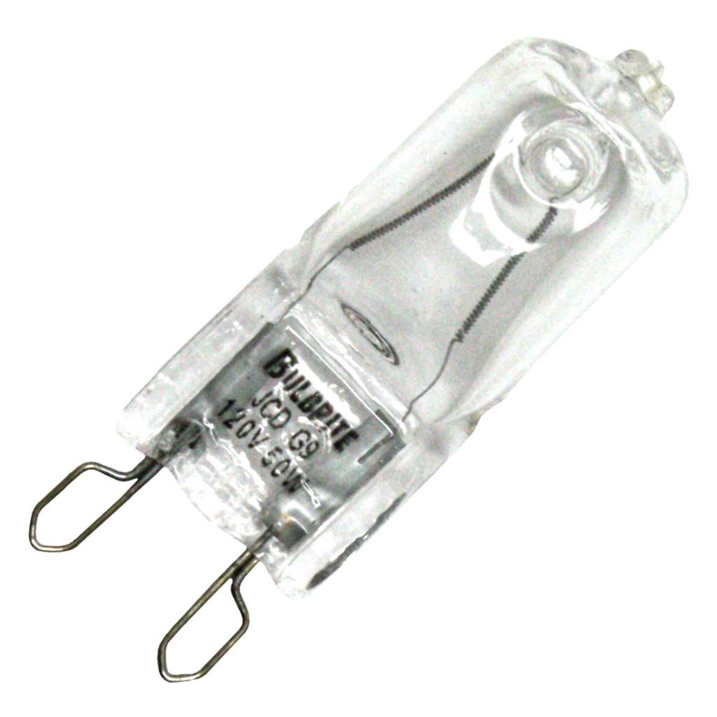 Bulbrite Halogen T4 Q50G9/120 120-Volt Halogen JC Type Line Voltage G9 Bulb, 50-Watt,Clear