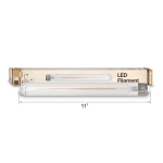 Bulbrite 776945 LED Filament T9 Light Bulb, 5W 2700K Warm White, 11", Dimmable, E26 Base, Vintage Style for Decorative Fixtures (1 Pack) - Image 3