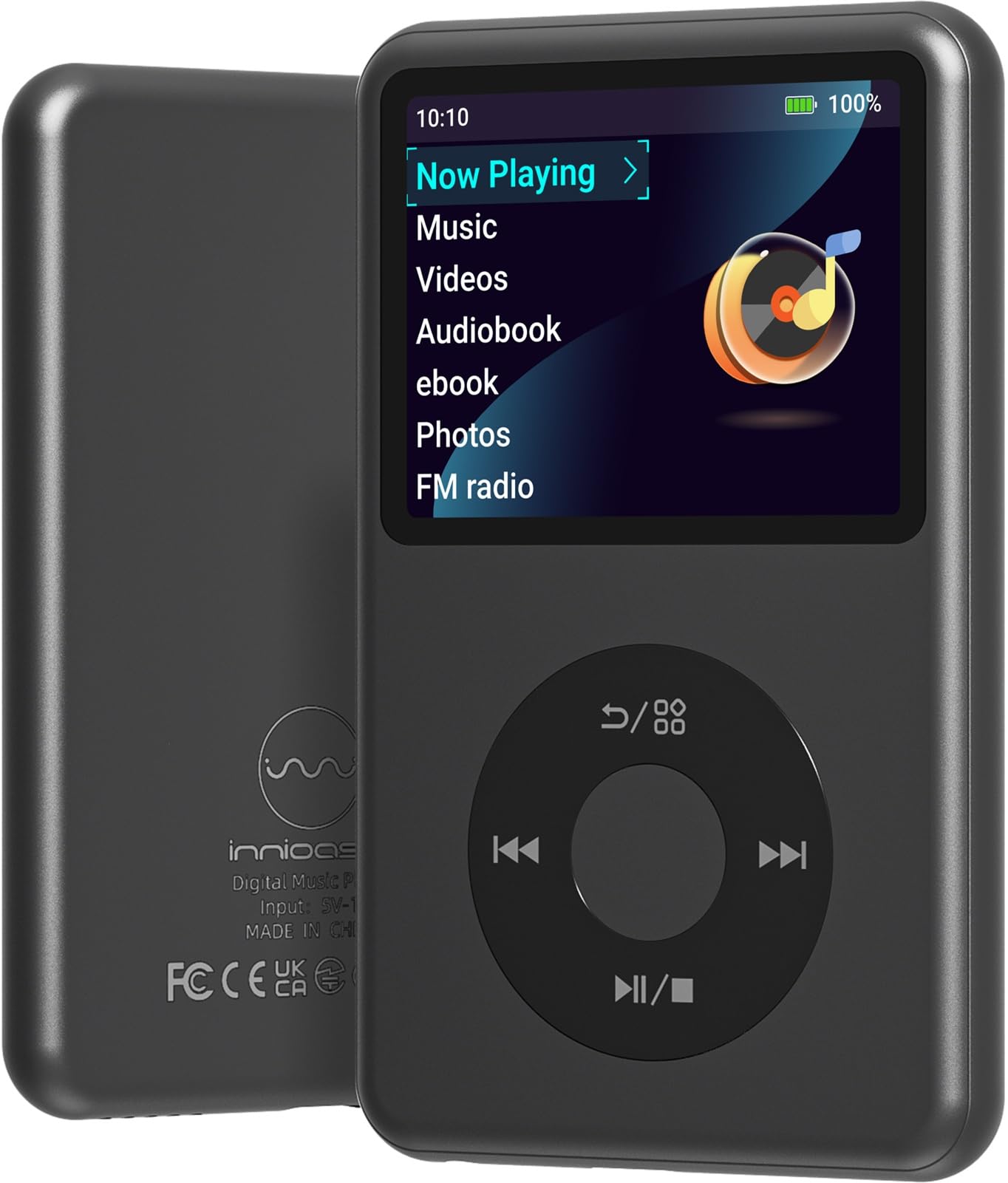 64Gb Mp3 Player with Bluetooth Y1 Portable Music Digital Players Supports Playlist Audiobook Video Nice Gadget for Kids Black