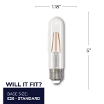 Bulbrite 776206 LED Filament T9 Light Bulb, 5.1W 2700k Warm White, Dimmable, E26 Base, Vintage Charm for Decorative Fixtures - Image 4