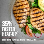 George Foreman 4-Serving Removable Plate Electric Grill and Panini Press, George Tough Non-Stick Coating, Drip Tray Catches Grease, Black - Image 2