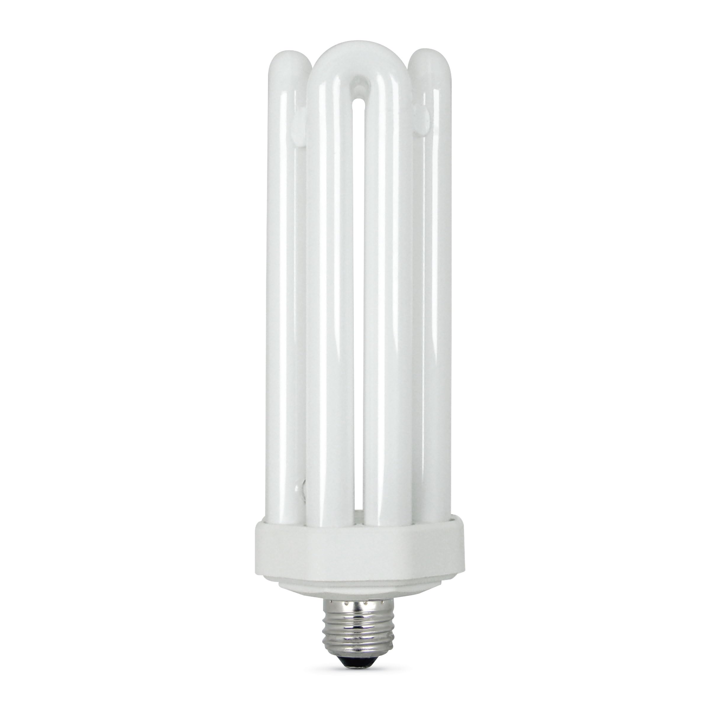 Feit Electric CFL Quad Tube Light Bulb, 300W Equivalent, E26 Base with Mogul Base Adapter, 65-Watt CFL Light Bulb for Residential & Commercial Use, 6500K Daylight, 10,000-Hour Lifespan, PLF65/65/G2