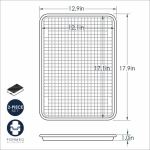 Nordic Ware - 43172AMZM Nordic Ware Half Sheet with Oven Safe Nonstick Grid, 2 Piece Set, Natural - Image 5