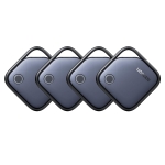UGREEN FineTrack Air Tracker Tags (iOS Only) 4 Pack, 2-Year Replaceable Battery Bluetooth Tracker Compatible with Apple Find My, Item Finder Smart Tag for Keys, Luggage - [Apple Find My Certified]