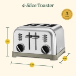 Cuisinart 4 Slice Toaster Oven, Brushed Stainless, CPT-180P1 - Image 7
