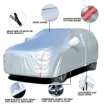 Tecoom Hard Shell Zipper Design Waterproof UV-Proof Windproof Car Cover for All Weather Indoor Outdoor Fit 206-215 Inches Full-Size SUV/Van - Image 9