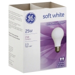 General Electric Ge Soft White Light Bulbs 25 W 210 Lumens A19 Med Base 4-1/4 In. Pack / 2 - Image 2