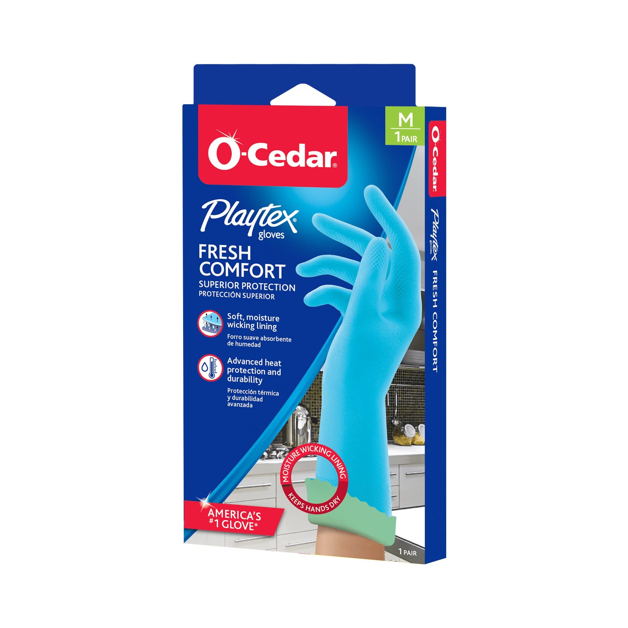 PLAYTEX Fresh Comfort Medium Gloves, 1 CT (Pack of 4)
