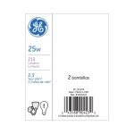 GE 97478 25-Watt 215-Lumen Decorative A19 Incandescent Light Bulb, Crystal Clear, 2-Pack - Image 4