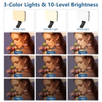 ALTSON 60 LED Portable Selfie Light Video Conference Lighting with Clip & Camera Tripod Adapter Rechargeable 2200mAh CRI 97+, 3 Light Modes for Phone iPhone Webcam Laptop Photo Makeup - Image 4