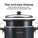 Hamilton Beach Slow Cooker, Extra Large 10 Quart, Stay or Go Portable With Lid Lock, Dishwasher Safe Crock, Black (33195) - Image 4