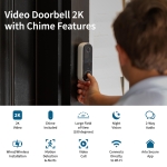 Arlo Video Doorbell 2K + Chime 2 (2nd Gen, Latest Release), Wireless or Wired Option, 2-Way Audio, Night Vision, Head to Toe View, Package Detection, Person & Vehicle Recognition, 1-Month Secure Plan - Image 3