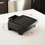 George Foreman® Fully Submersible™ Grill, NEW Dishwasher Safe, Wash the Entire Grill, Easy-to-Clean Nonstick, Black/Grey - Image 3