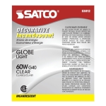 Satco 60W G40 Globe - Medium Base - Clear - 120V - Image 4