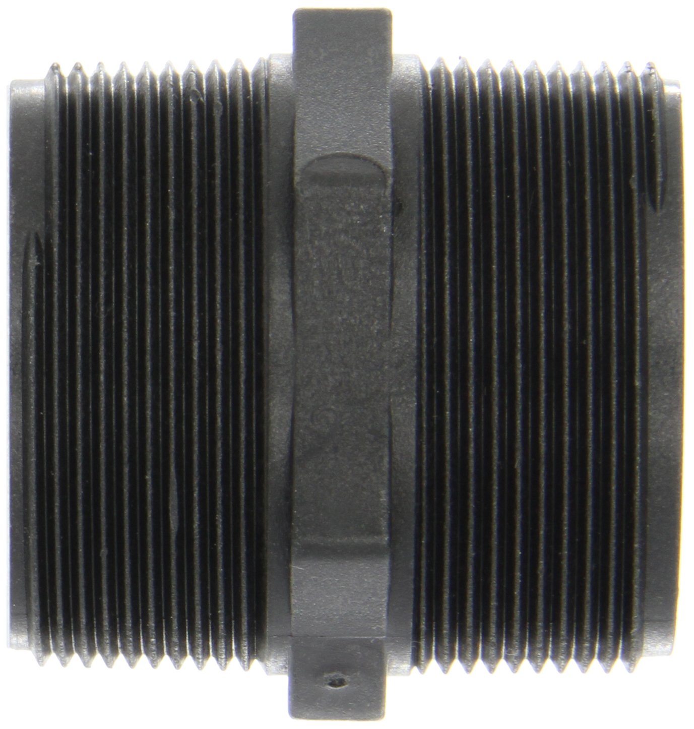 Banjo NIP200-SH Polypropylene Pipe Fitting, Short Nipple, Schedule 80, 2" NPT Male, 2-1/2" Length
