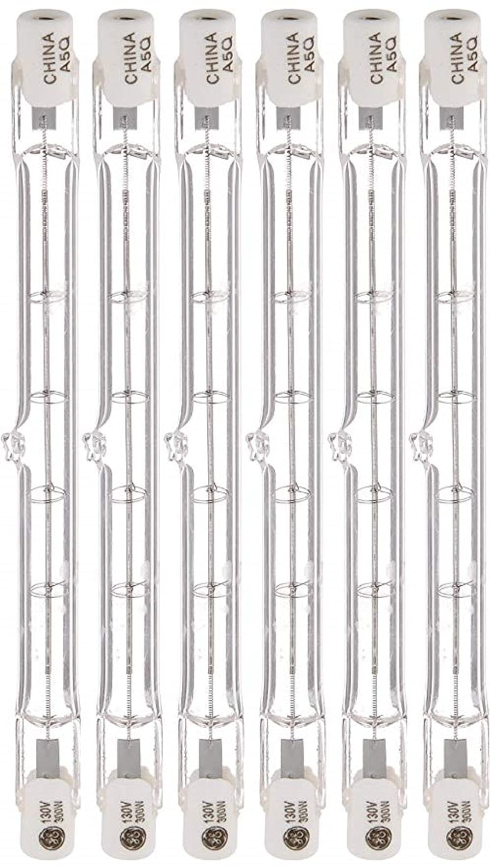 GELIL GE Halogen Light Bulbs, T3 Tube Lights, 500 Watt (6 Pack)