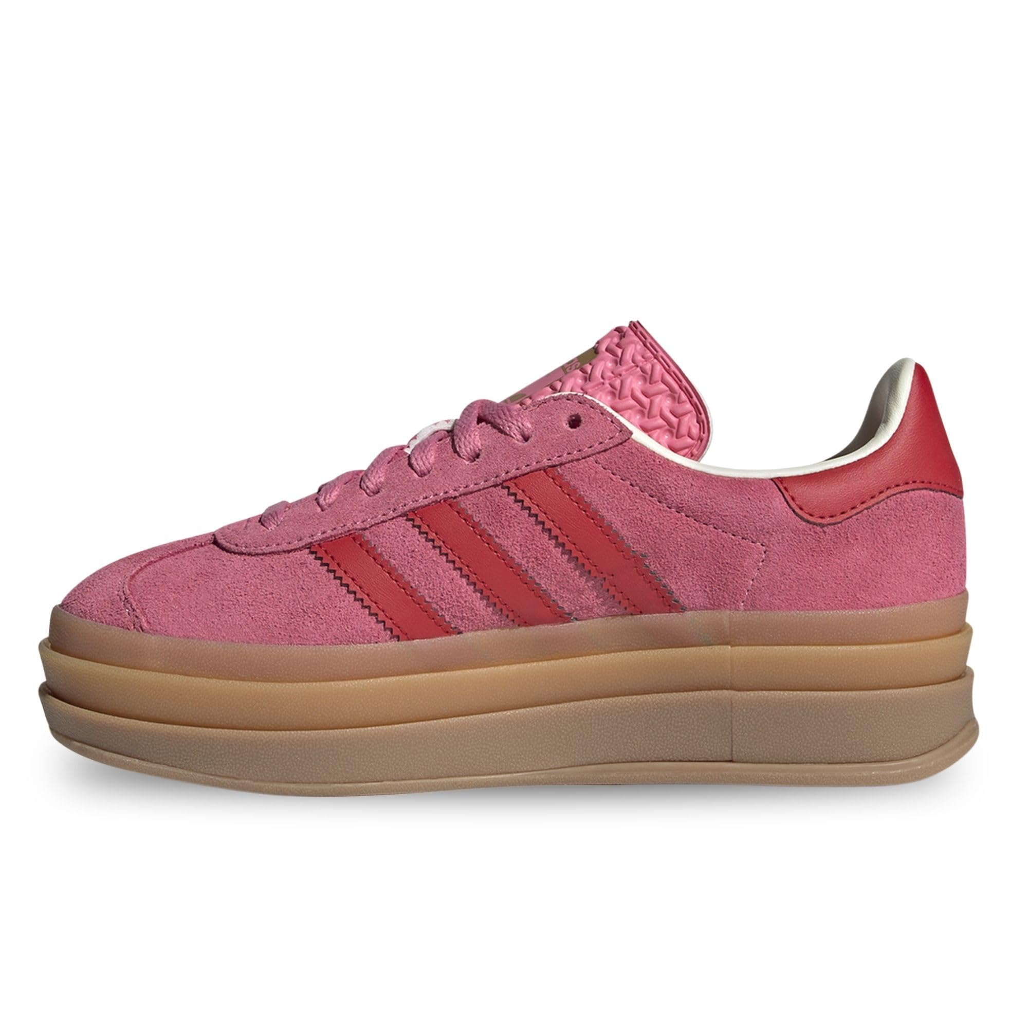 adidas Gazelle Bold J Big Kid Shoes, Rose Tone/Better Scarlet/Cream White, Size 6