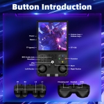 R36MAX Retro Handheld Game Console, Retro Gaming Console with 64G Built-in 18000+ Classic Games, 4.0 Inch 720x720 IPS Screen, Portable Handheld Linux System, 4000mAh Battery (Black)