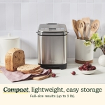 Cuisinart Bread Maker Machine, Compact and Automatic, Customizable Settings, Up to 2lb Loaves, CBK-110P1, Silver,Black - Image 5