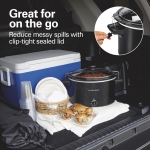 Hamilton Beach Slow Cooker, Extra Large 10 Quart, Stay or Go Portable With Lid Lock, Dishwasher Safe Crock, Black (33195) - Image 8