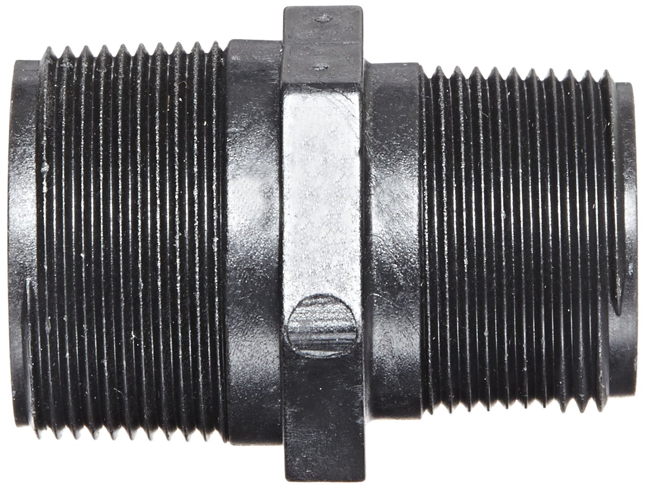 Banjo RN150-125 Polypropylene Pipe Fitting, Reducing Nipple, Schedule 80, 1-1/2" NPT Male x 1-1/4" Length,Black