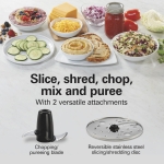 Hamilton Beach Food Processor & Vegetable Chopper for Slicing, Shredding, Mincing, and Puree, 10 Cups + Easy Clean Bowl Scraper, Black and Stainless Steel (70730) - Image 7