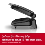 George Foreman 2-Serving Classic Plate Electric Indoor Grill and Panini Press, Black, GR10B - Image 4
