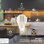 Bulbrite Solana A19 Wi-Fi Connected Edison Filament LED Smart Light Bulb, Single-A19, Clear - Image 5