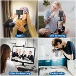 ALTSON 60 LED Portable Selfie Light Video Conference Lighting with Clip & Camera Tripod Adapter Rechargeable 2200mAh CRI 97+, 3 Light Modes for Phone iPhone Webcam Laptop Photo Makeup - Image 6
