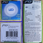 (Case of 6) TCP LED5E12B1127K 5-Watt LED E12 Chandelier Base 2700K Dimmable Lamp - Blunt Tip - Image 3