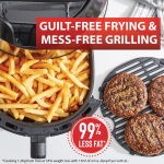 T-fal Easy Fry XXL Air Fryer & Grill Combo with One-Touch Screen, 8 Preset Programs, 5.9 quarts, Black & Stainless Steel - Image 7