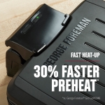 George Foreman® Fully Submersible™ Grill, NEW Dishwasher Safe, Wash the Entire Grill, Easy-to-Clean Nonstick, Black/Grey - Image 7
